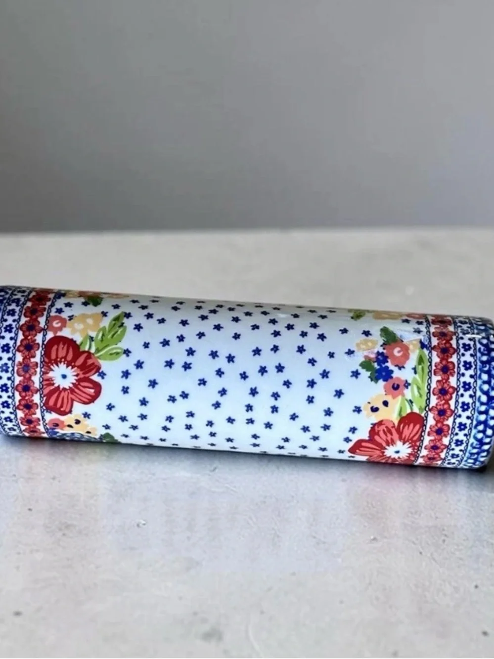 Pioneer Woman Dazzling DahliasCeramic Rolling Pin